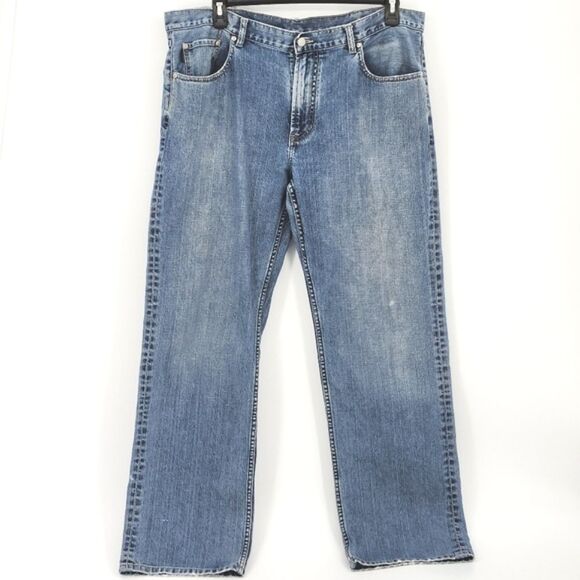 Vintage Structure Premium Denim Jeans Mens 38x32 Straight Leg Y2K 2000s Retro - Picture 1 of 10